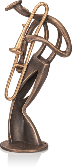 Bronzefigur »Posaunenspieler« von Kurtfritz Handel