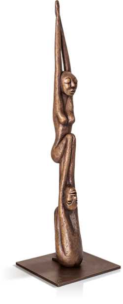 Bronzeskulptur-Devotion