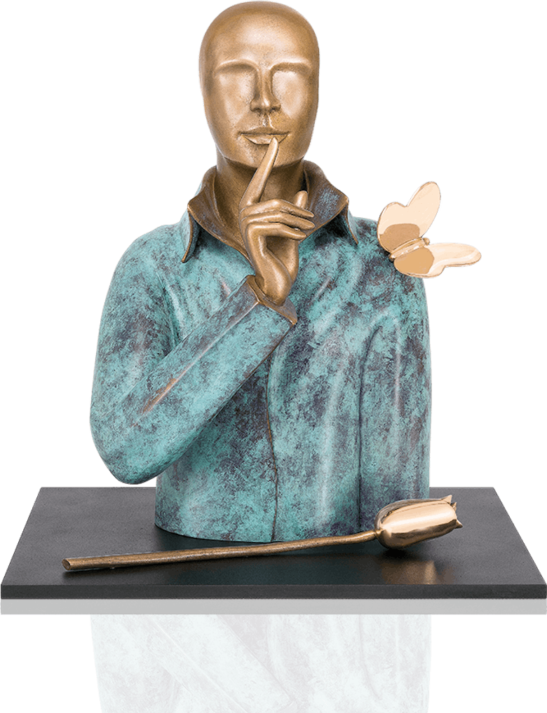 Bronzefigur Silence von Andrea Bucci