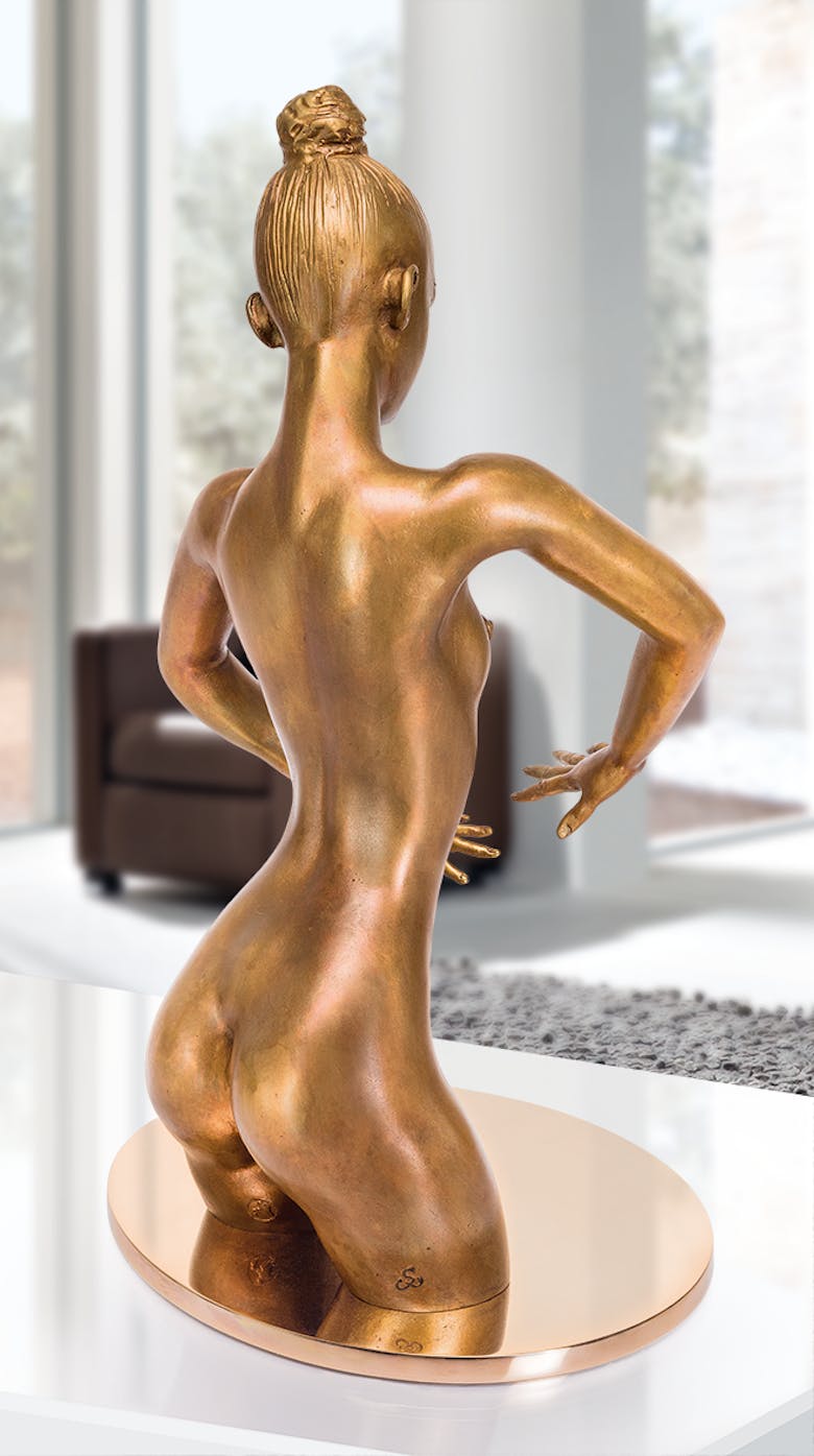Bronzefigur Badende von Waldemar Schröder