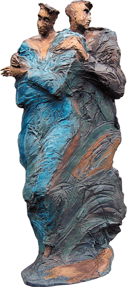 Bronzefigur Rose, che belle Rose von France & Hugues Siptrott