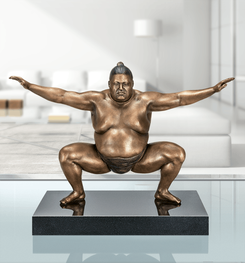 Bronzefigur »Sumo« von Jamie Salmon