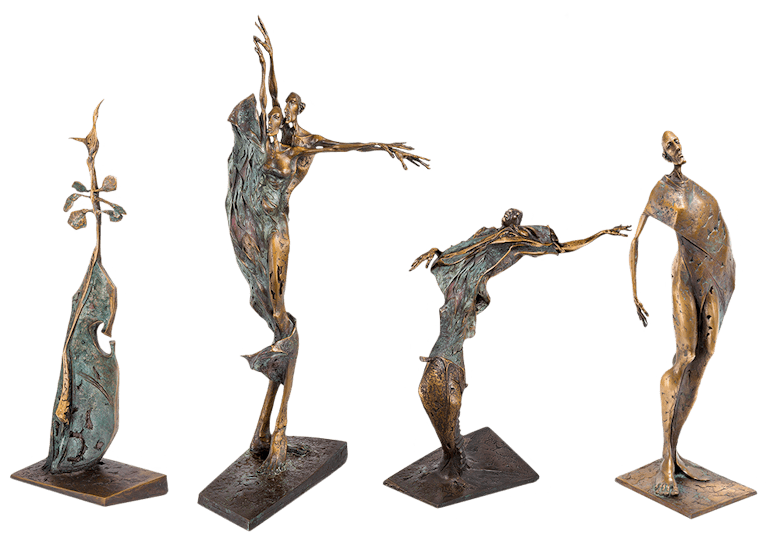 Bronzefigur Jahreszeitenset von Woytek