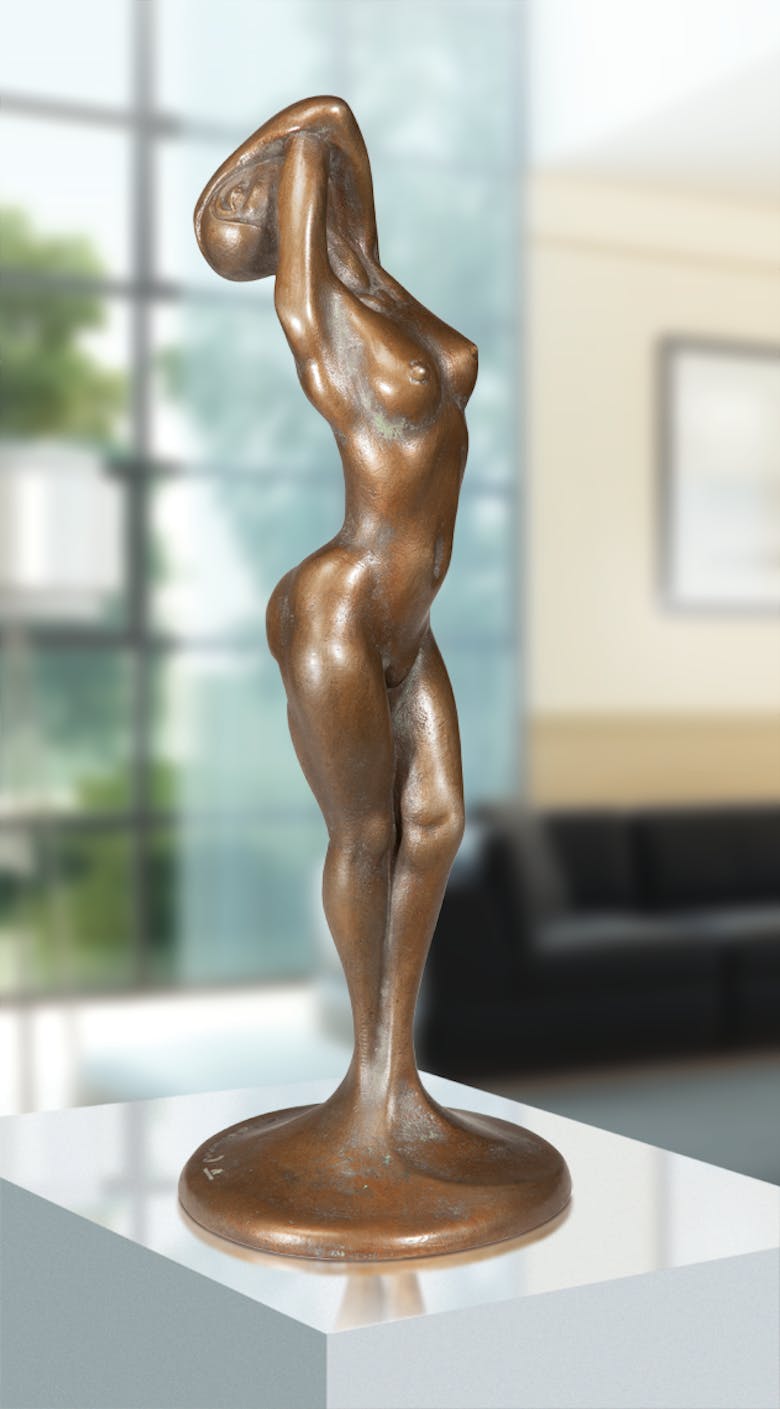 Bronzefigur Weiblicher Akt von Luigi Colani