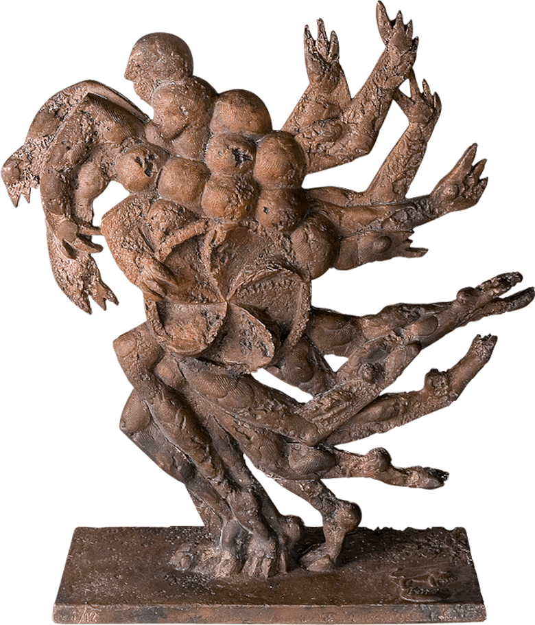 Bronzefigur Kraft-Feld von Wolfgang Knorr