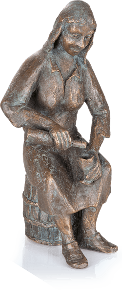 Bronzefigur Die Einschenkerin von Theophil Steinbrenner