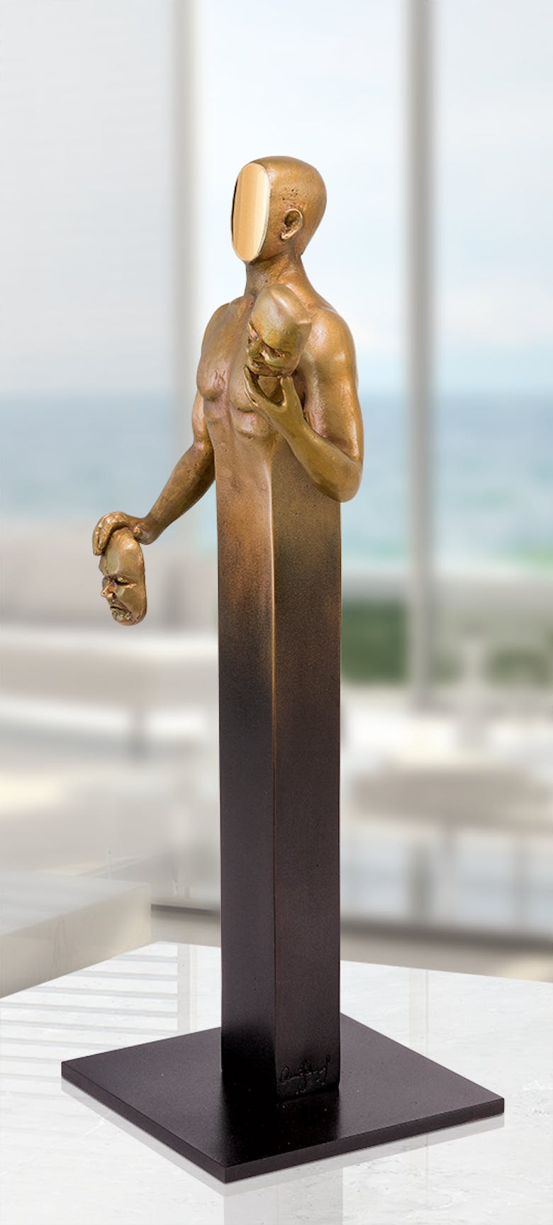 Bronzefigur Volte Face von Annie Jungers