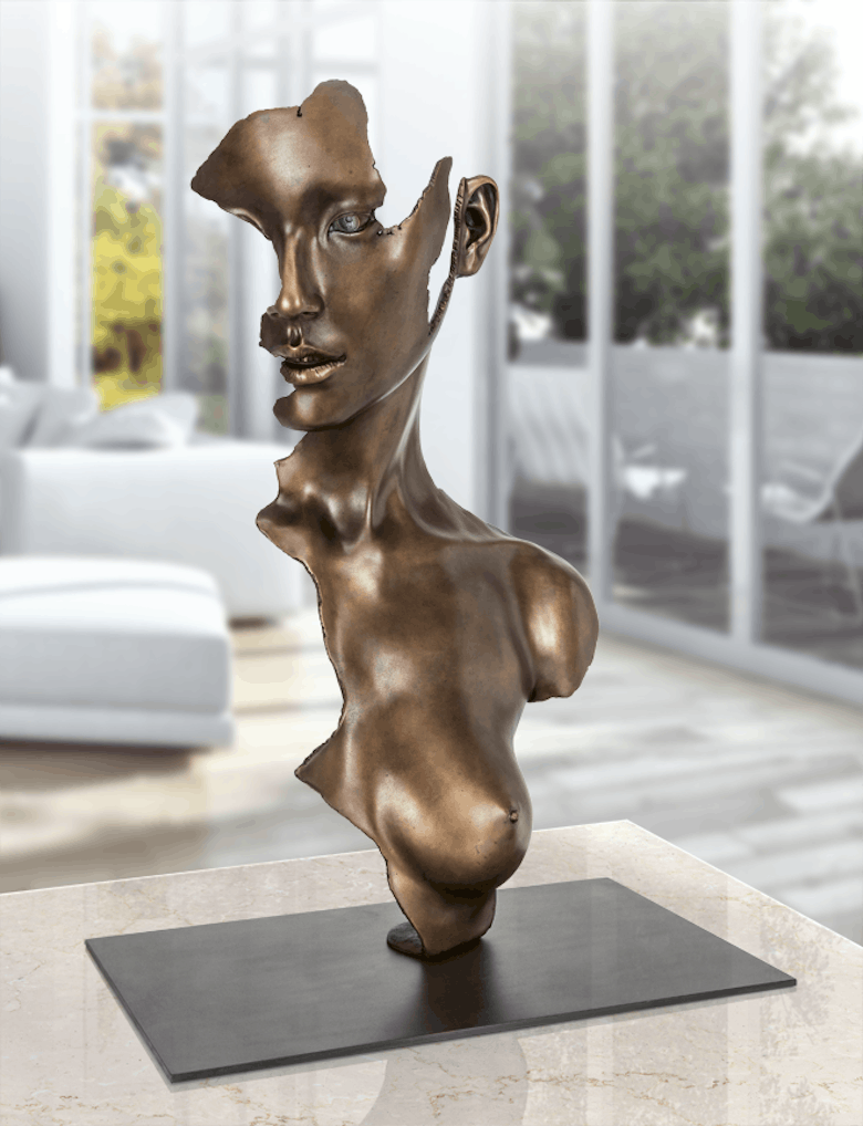 Bronzefigur Fragmented Girl von Jamie Salmon