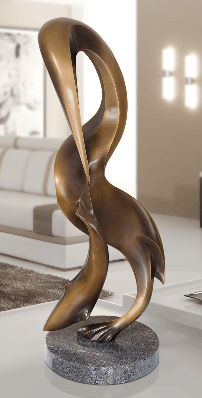 Bronzefigur Pelikan von Robert Simon