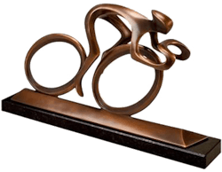 Bronzefigur Radler, bronze von Torsten Mücke