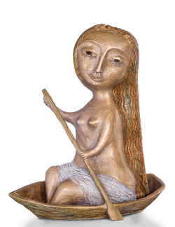 Bronzefigur Perlenfischerin von Elya Yalonetski
