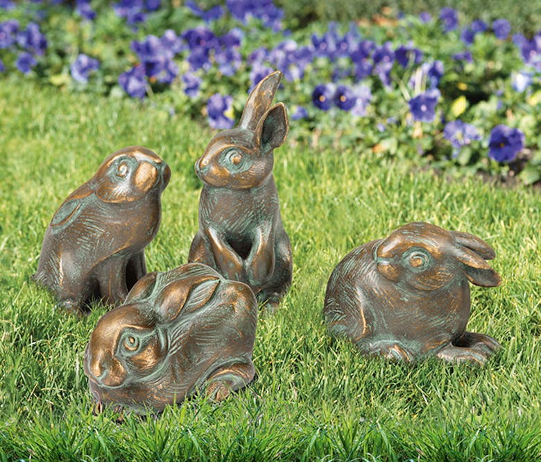 Bronzefigur «Kaninchen, ängstlich» aus dem Atelier Strassacker