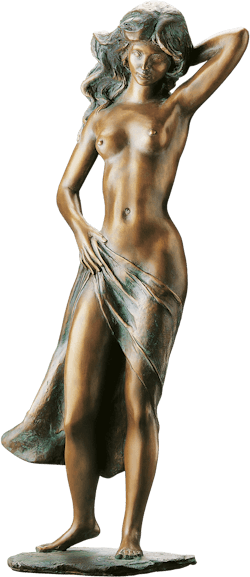 Bronzefigur Am anderen Ufer von Erwin A. Schinzel