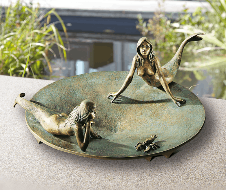 Bronzefigur Badende Nixen von Leo Wirth