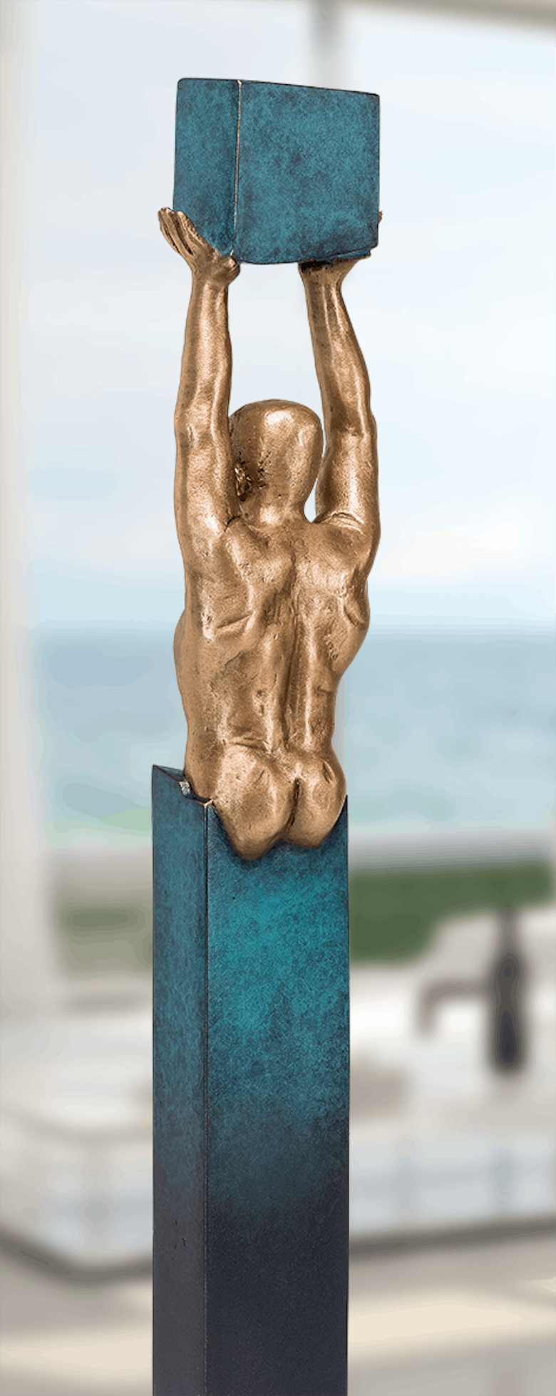Bronzefigur Yes, I can von Annie Jungers