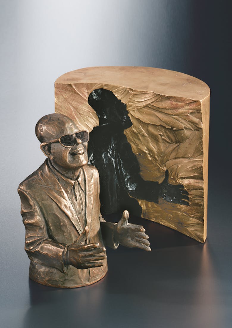Bronzefigur Der Schwätzer von Guido Messer