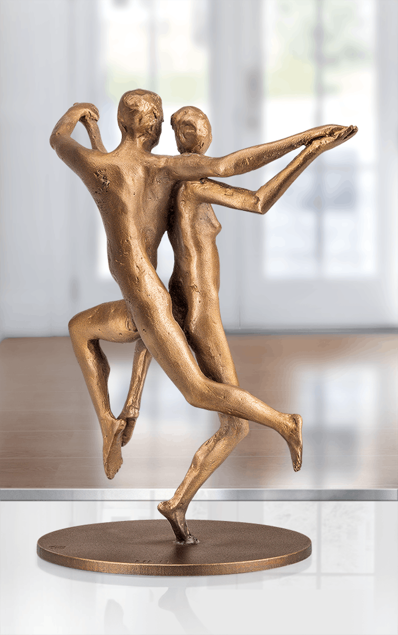 Bronzefigur »Kadentes Paar« von Adelbert Heil