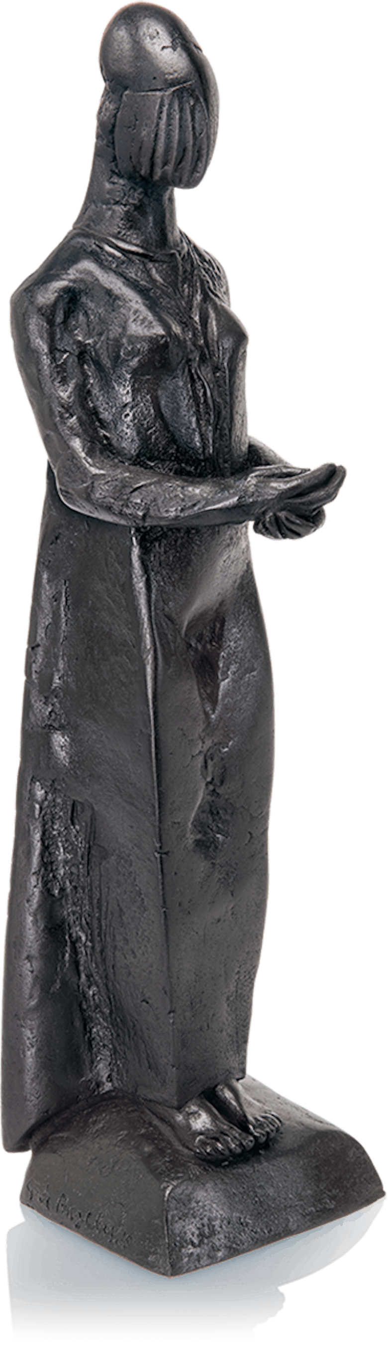 Bronzefigur Die Anbieterin von Giovanni de Angelis