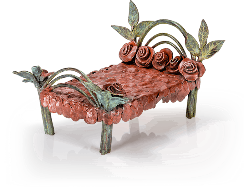Bronzefigur Bed of Roses von Beth Newman-Maguire