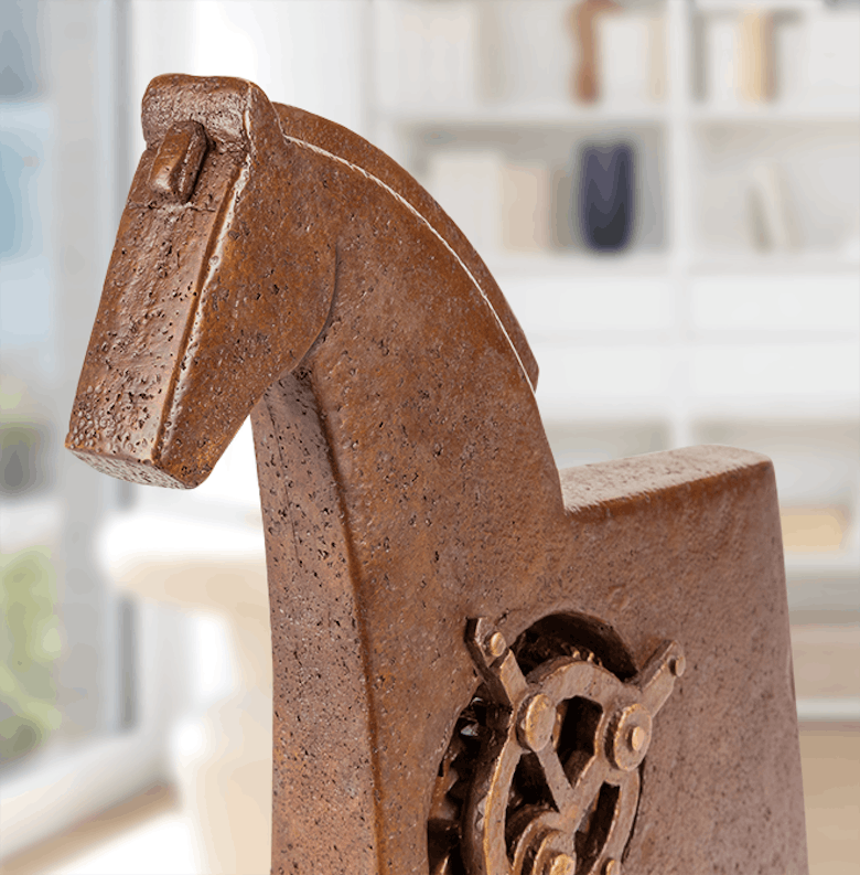 Bronzefigur Trojanisches Pferd von Heinz Rupp