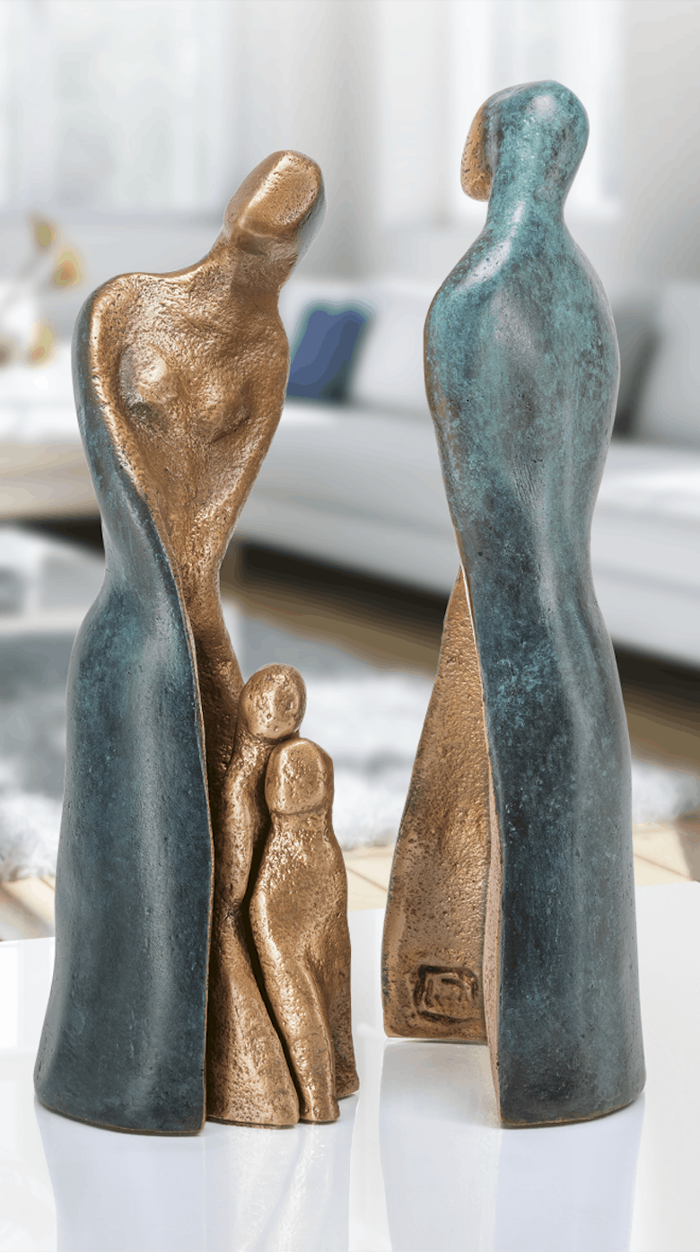 Bronzefigur Familie 4teilig von Maria-Luise Bodirsky