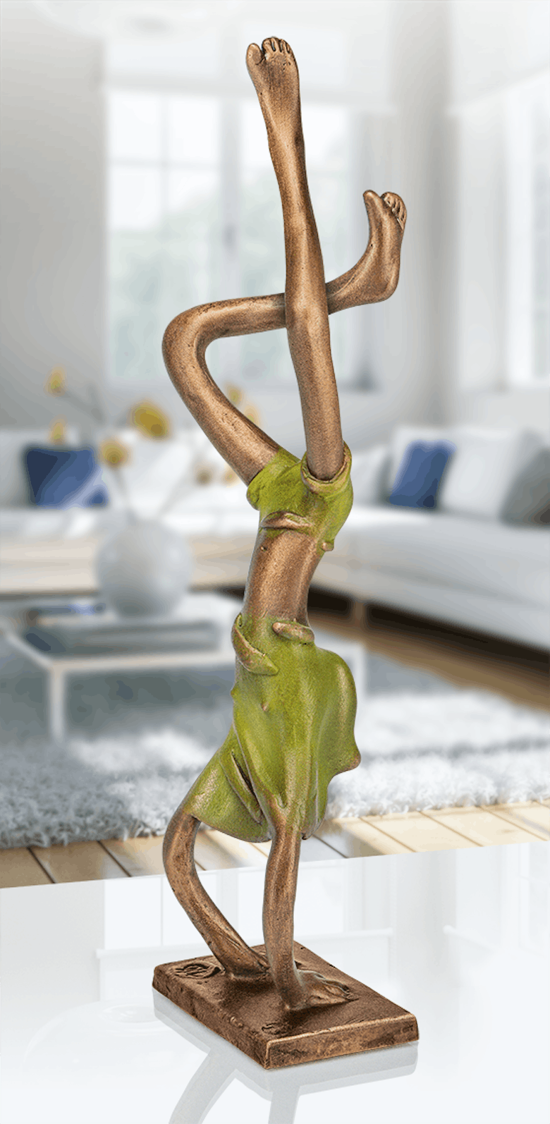 Bronzefigur «Handstand» von Kurtfritz Handel