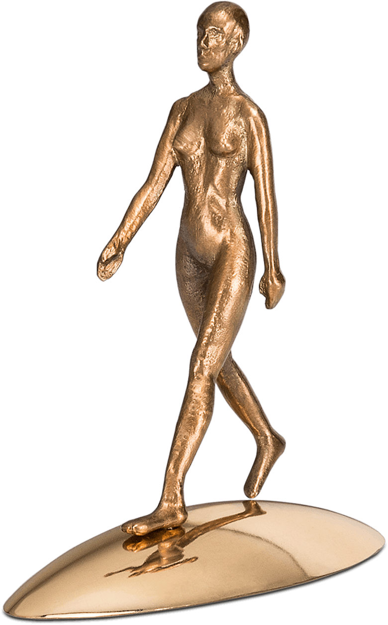 Bronzefigur Reflection of being (her) von Michal Trpák