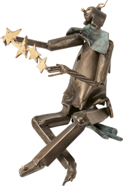 Bronzefigur Clown von Ulrich Barnickel