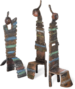 Bronzefigur Chaise magique I-III (Set) von Bettina  Scholl-Sabbatini