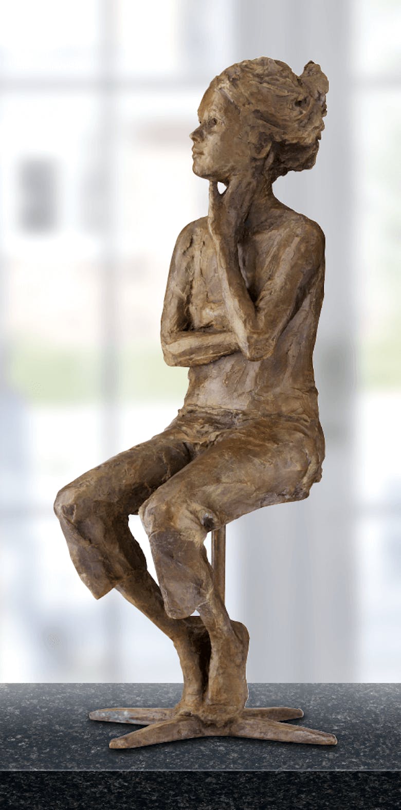 Bronzefigur »Was wäre wenn« von Valerie Otte