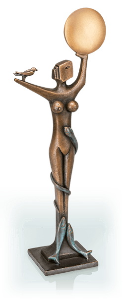 Bronzefigur Schutzgöttin der Natur von Heinz Rupp