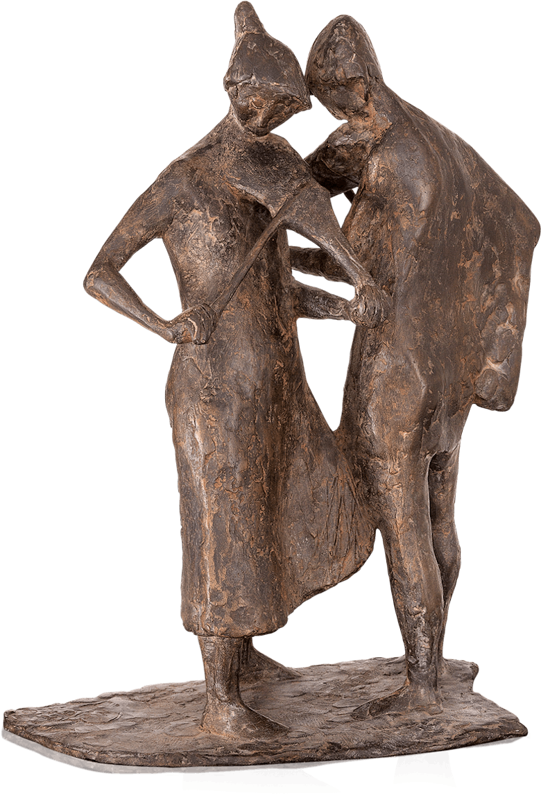 Bronzefigur Instrumentenstimmer von Manfred Welzel