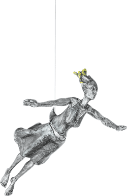 Bronzefigur Freefall (her) von Michal Trpák
