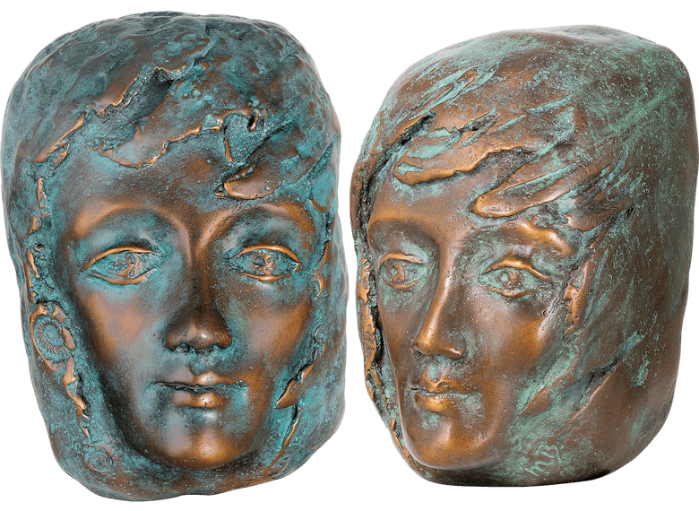 Bronzefigur Set Wegbegleiter II von Maria-Luise Bodirsky