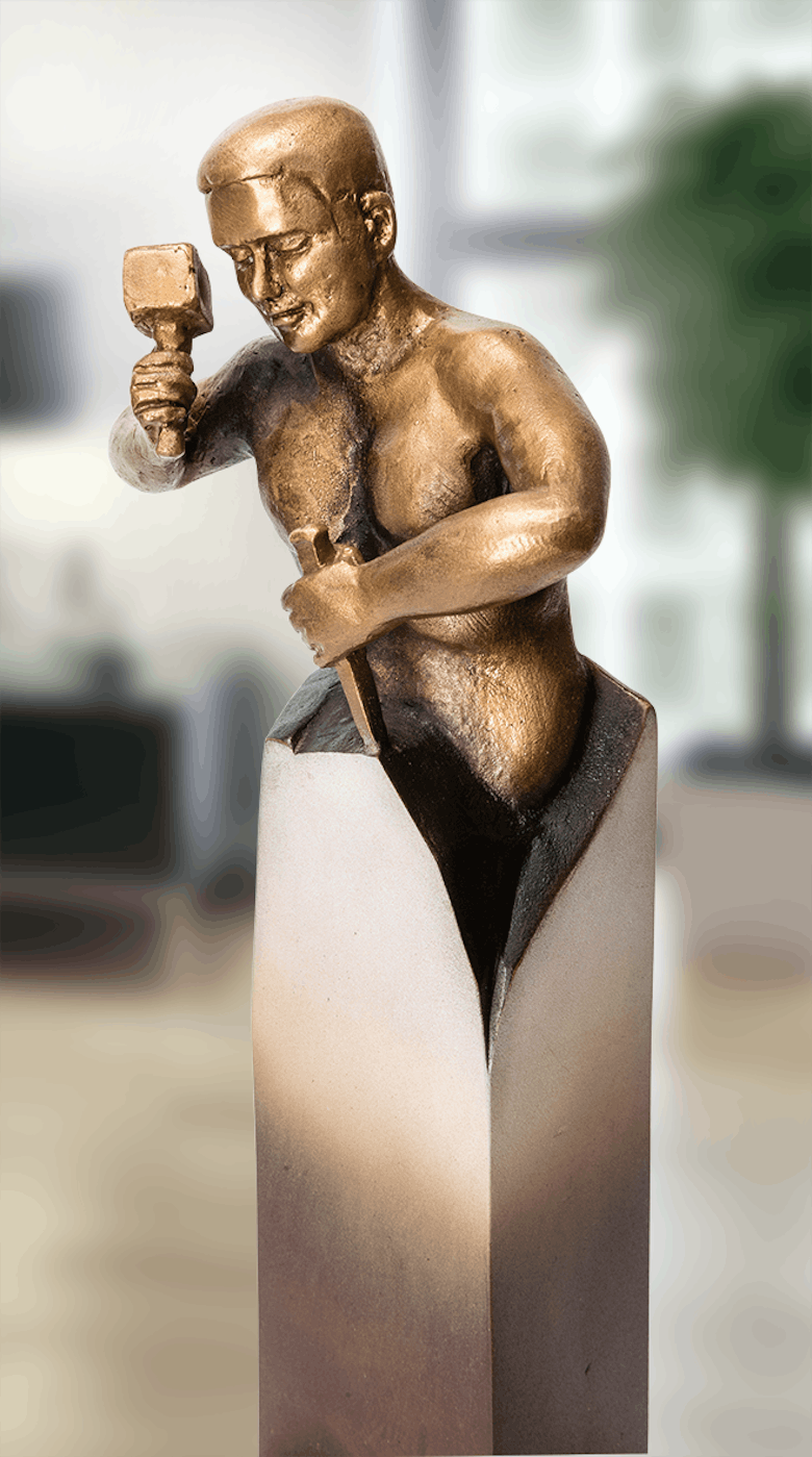 Bronzefigur Le Sage 2015 von Jungers