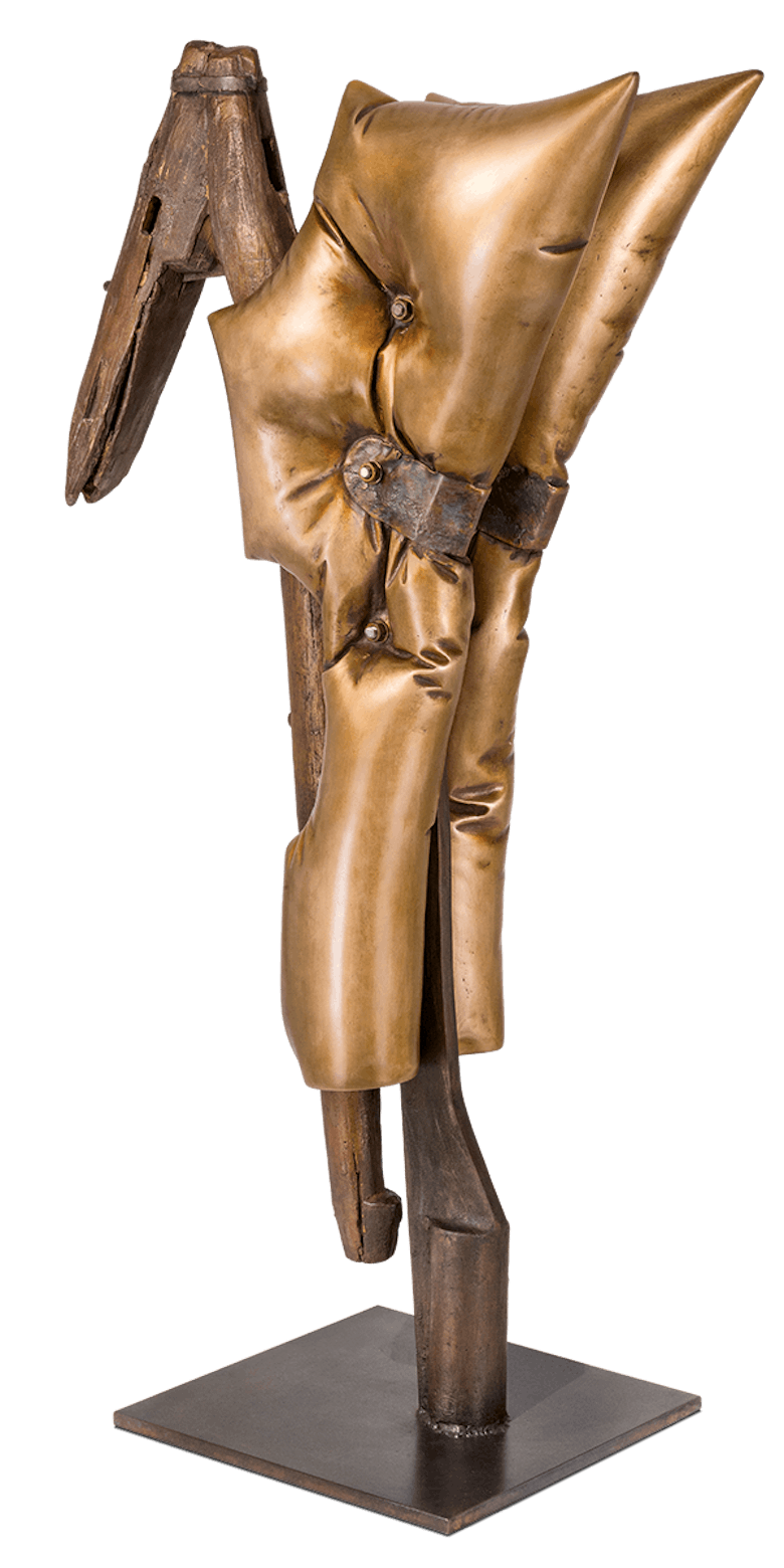 Bronzeskulptur - La Charrue Angélique 1