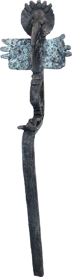 Bronzefigur Totem bako, hängend von Bettina  Scholl-Sabbatini