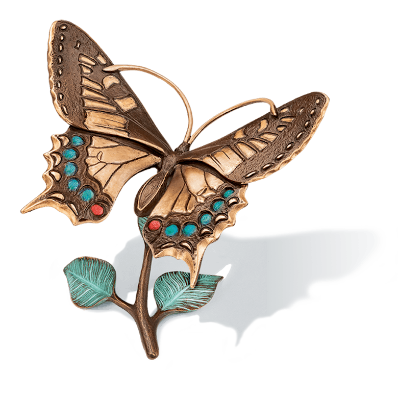 Bronzefigur «Schmetterling auf Zweig» aus dem Atelier Strassacker