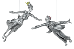 Bronzefigur Freefall-Set von Michal Trpák