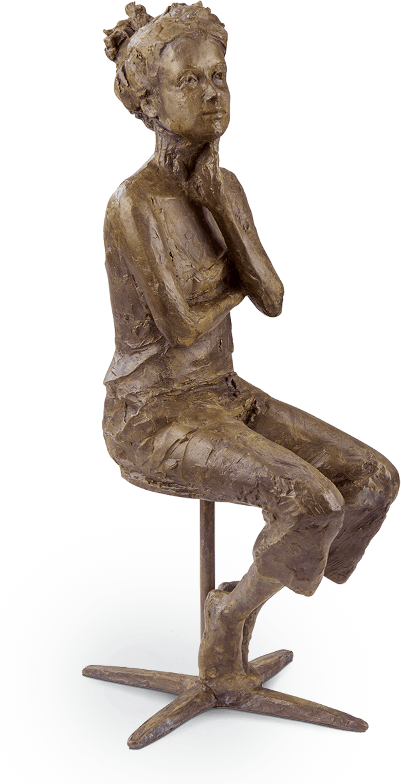 Bronzefigur »Was wäre wenn« von Valerie Otte