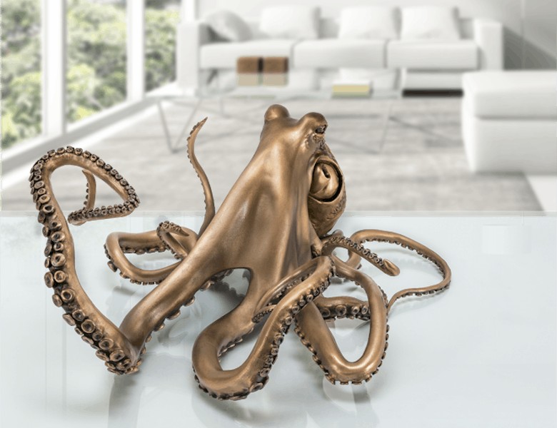 Bronzefigur Octopus von Viktor Palus