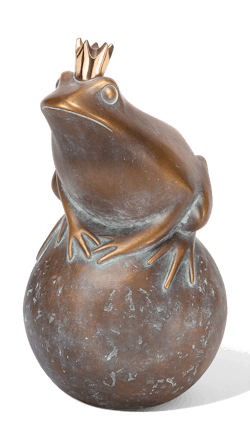 Bronzefigur »Froschkönig« aus dem Atelier Strassacker