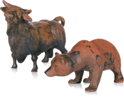 Bronzefigur Bulle & Bär von Kurtfritz Handel