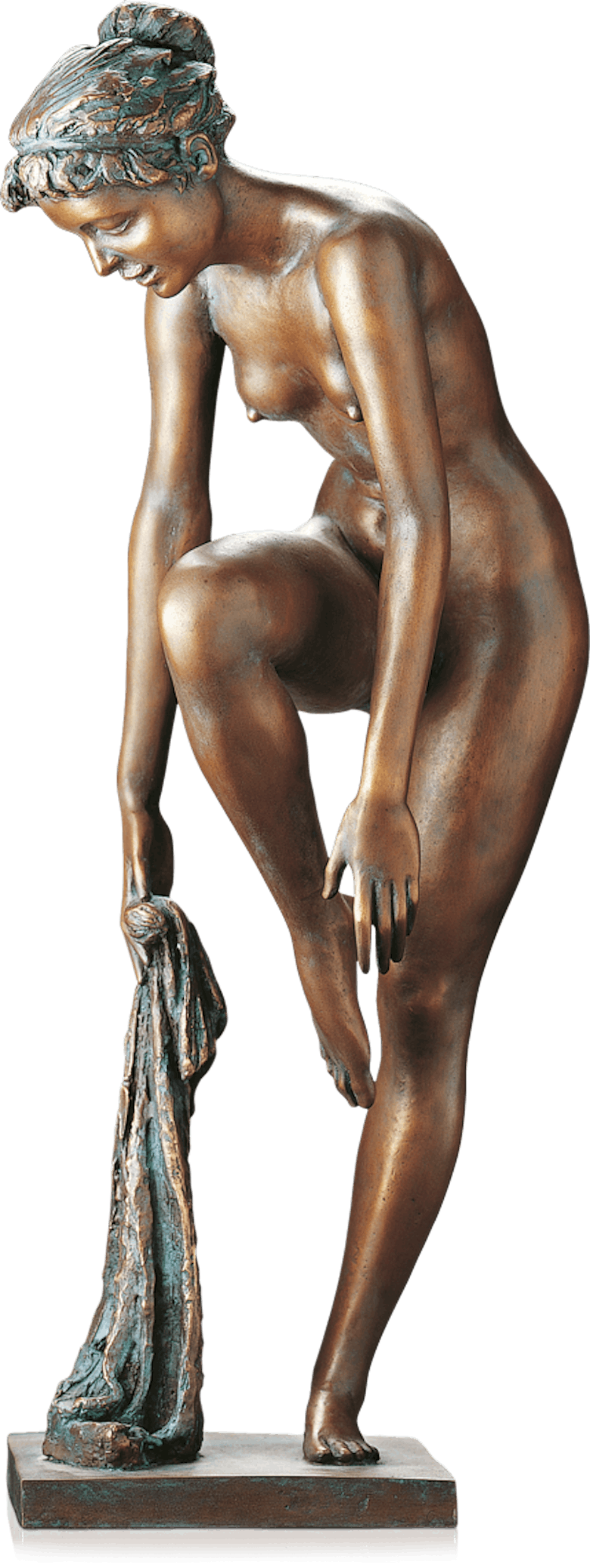 Bronzefigur Nach dem Bade von Erwin A. Schinzel