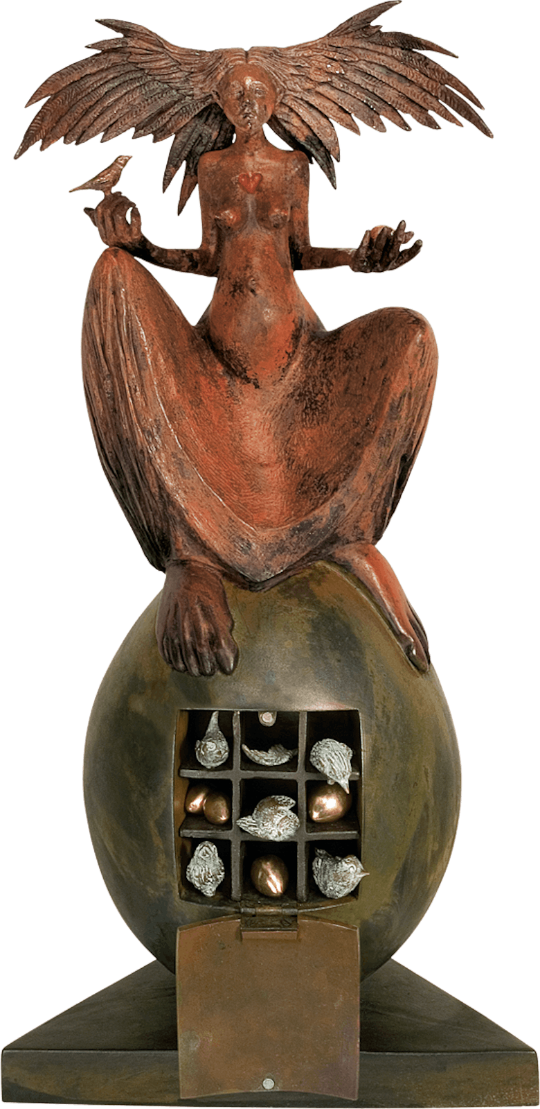 Bronzefigur The great egg von Fidelma Massey
