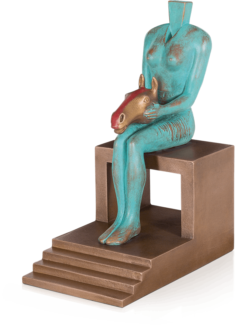 Bronzefigur Herzdame von Günther Stimpfl