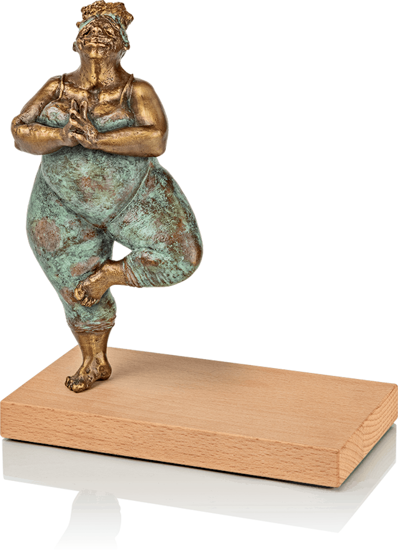 Bronzefigur «Yoga-Baum» von Anette Biedinger