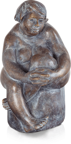 Bronzefigur Susanna von Friedhelm Zilly