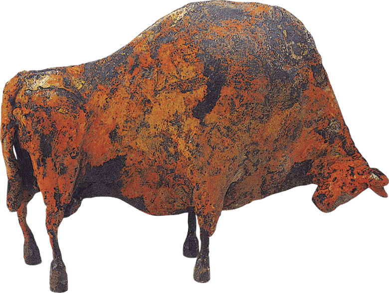 Bronzefigur Stier von Hermann Schwahn