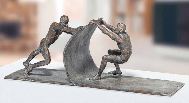 Bronzefigur »Gemeinsam bewegen« von Leo Wirth